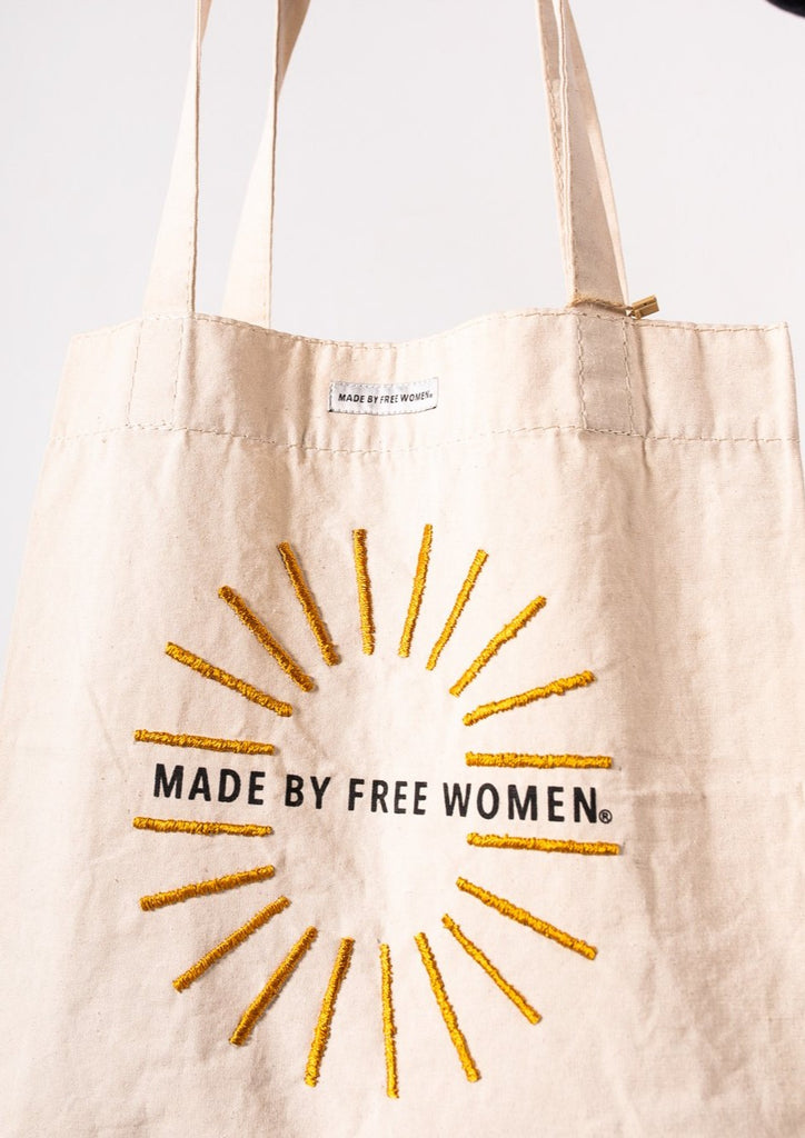 Made by Free Women Gold Sunshine Tote Bag